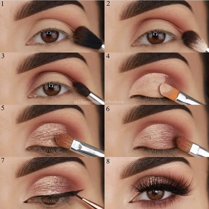 Показать как сделать макияж Pin by Angelica on Trucco Eye makeup steps, Beginners eye makeup, Simple makeup 