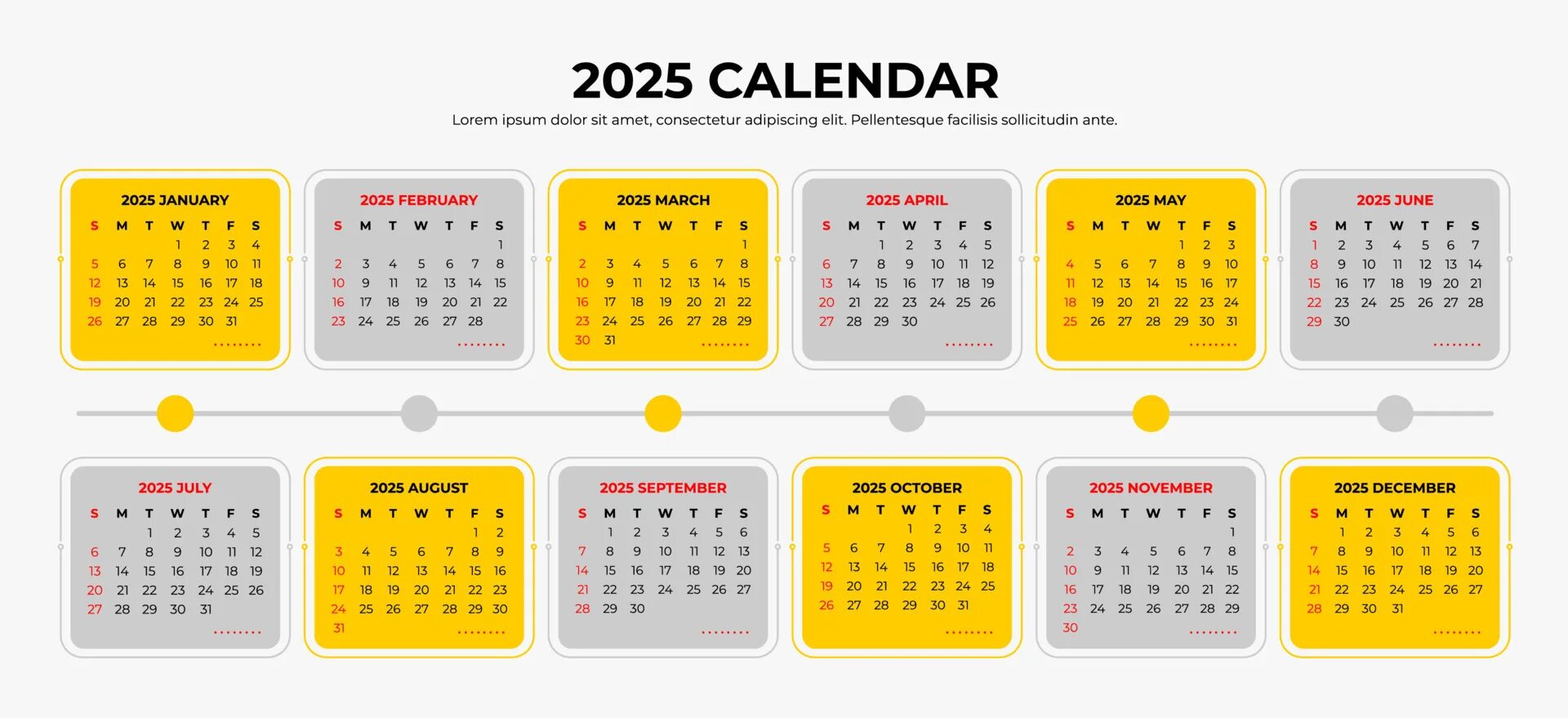 Показать календарь на 2025 год 2025 Calendar Template 23899766 Vector Art at Vecteezy