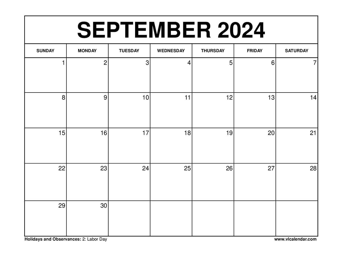 Показать календарь на сентябрь 2024 года September 2024 Calendar Printable Templates with Holidays