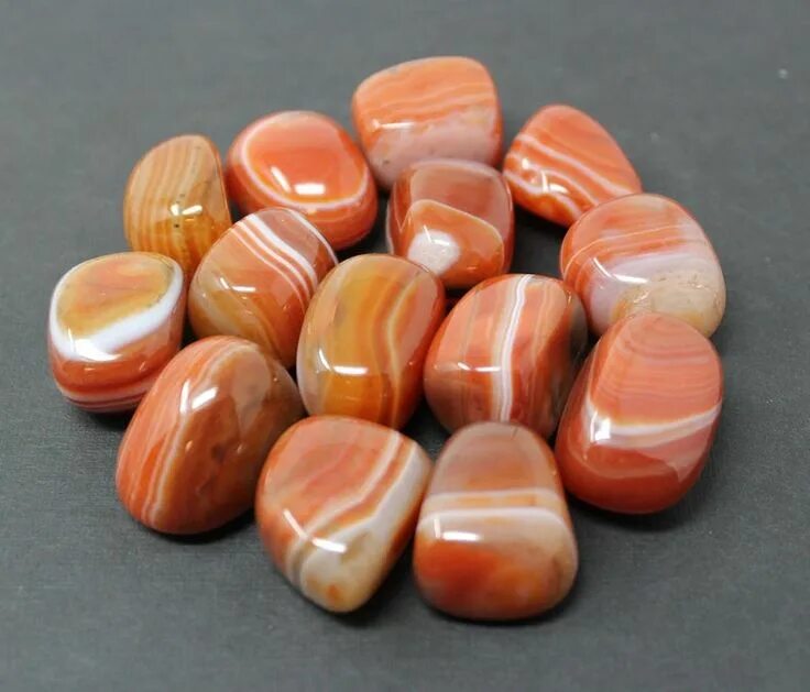 Показать камень сердолик как выглядит Banded Carnelian Tumbled Stones: Choose How Many Pieces Etsy Tumbled stones, Sac