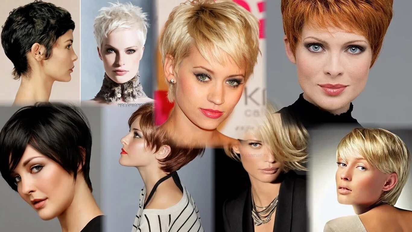 Показать картинки модных стрижек Stylish short female haircuts. 2023 Салон "РОМАШКА" и ногтевые студии "НОГОТОК" 