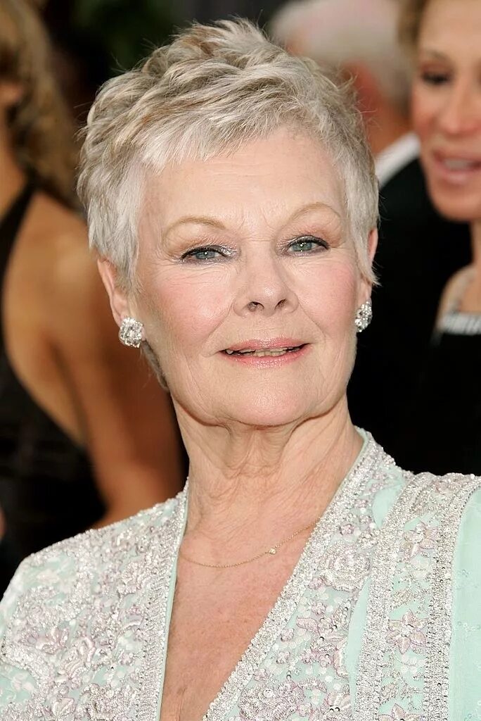 Показать короткие стрижки для женщин 60 25 Photos That Prove That Dame Judi Dench Has Always Been A Babe