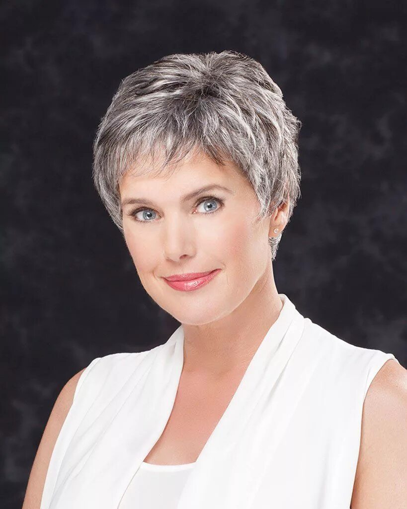 Показать короткие стрижки для женщин 60 Flora Grey hair wig, Short hair wigs, Hairstyles for thin hair