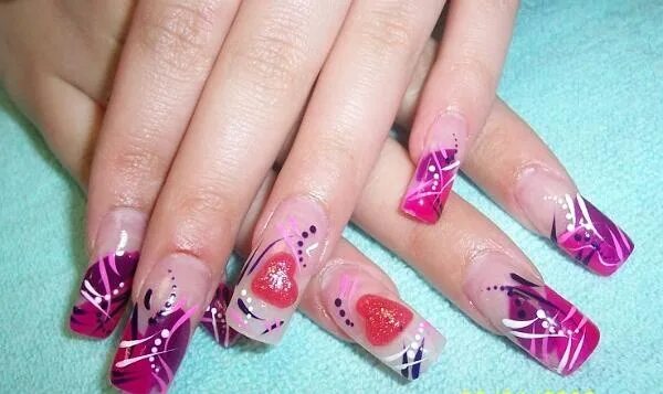 Показать маникюр рисунки красивые Pink nail design Valentine nail art, Nail designs valentines, Creative nail desi