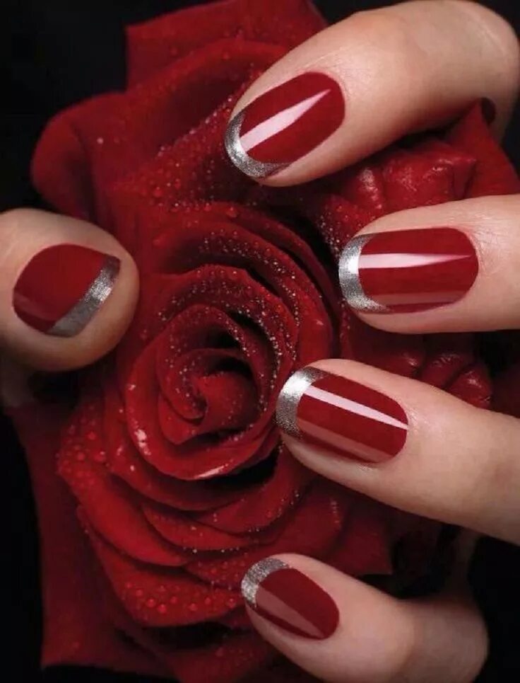 Показать маникюр с красным цветом Top 10 Red Nails Designs Nail art, Nail designs, Red nail art