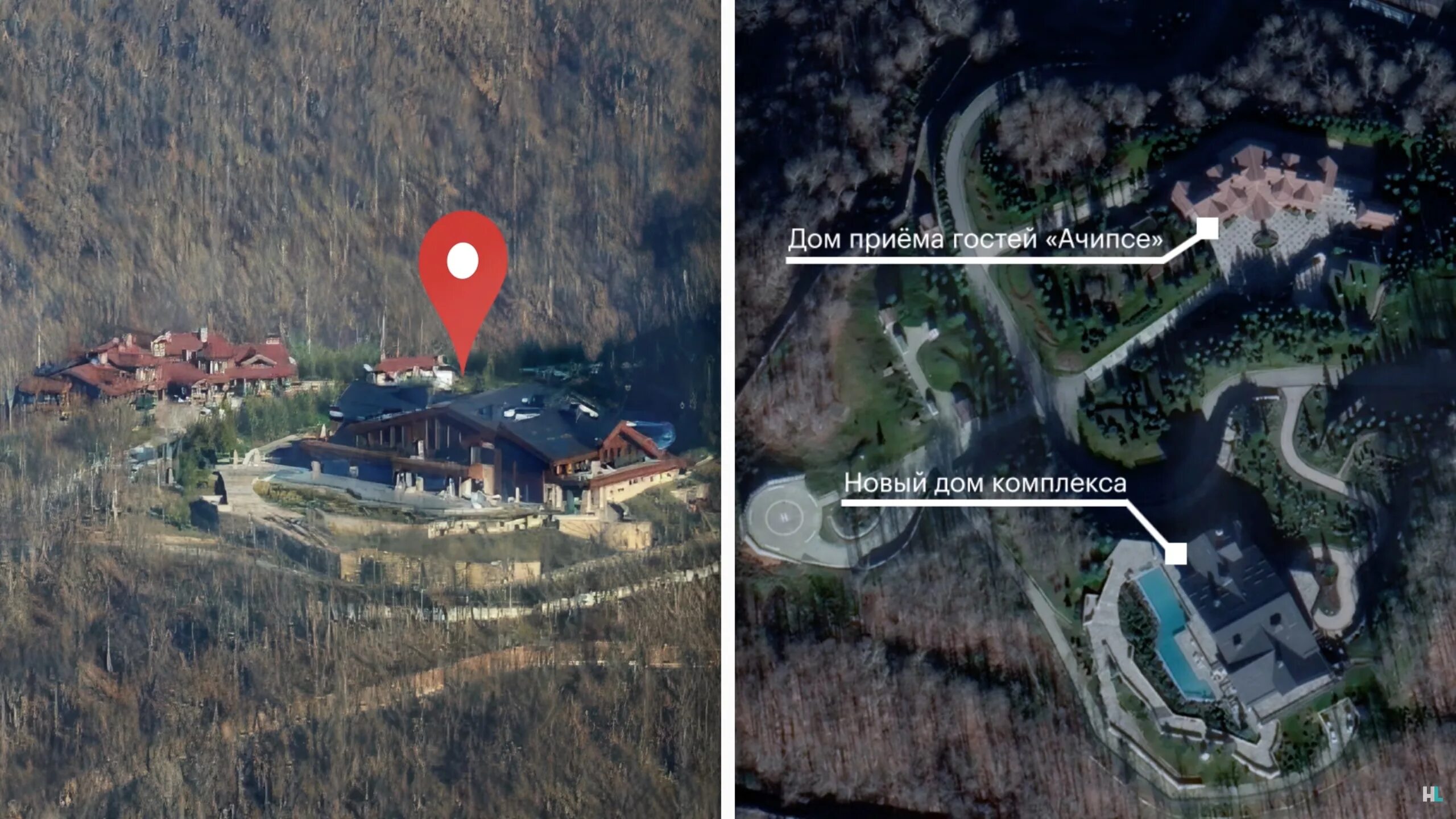 Показать на фото замок путина в сочи Putin's lavish secret ski lodge that's protected by missiles revealed