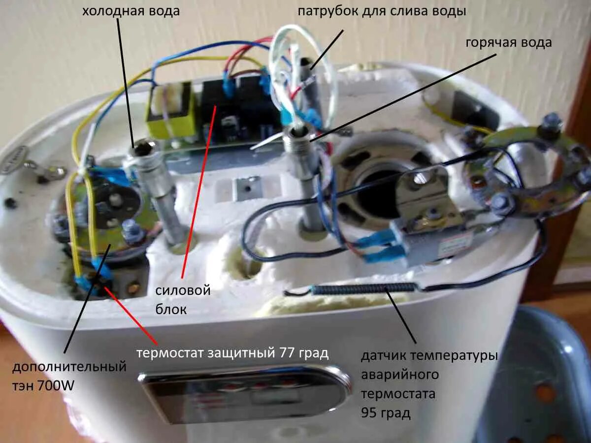 Показать подключение к плате бойлера термекс Водонагреватель Thermex (Термекс) как заменить тэн - Водонагреватели - Крупная б