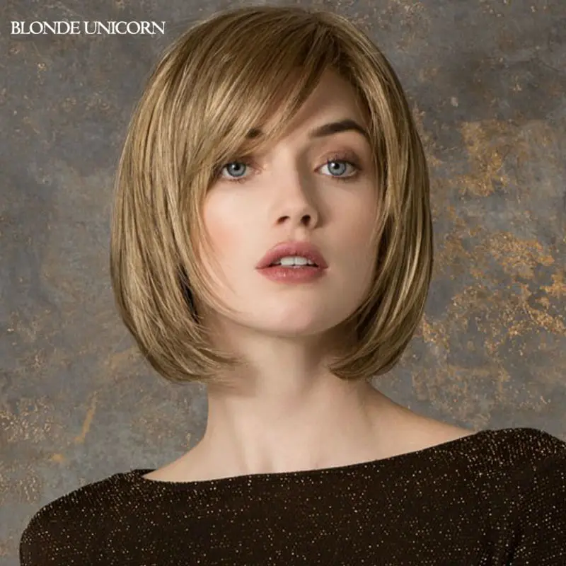 Показать прически каре каскад Blonde Unicorn Classic Bob Wigs Short Human Hair Wigs For Women Human Hair Bob W