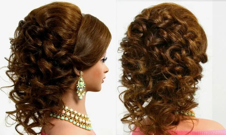 Показать прически на средние Arabic wedding hairstyle for medium long hair Bridesmaid hair, Long hair styles,