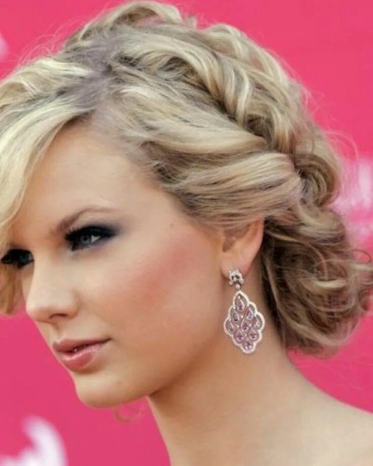 Показать прически на средние волосы 2014 Taylor Swift Hairstyles Trendir Style Prom hairstyles for long hair, Short 