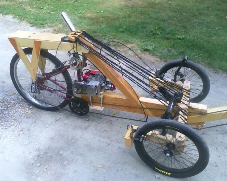 Показать разные самоделки Motorized recumbent tadpole W/CVT pics - Motorized Bicycle Engine Kit Forum Recu