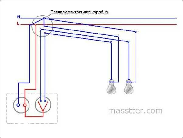 Показать схему подключения двойного выключателя и розетки Ответы Mail.ru: Как подключить выключатель?