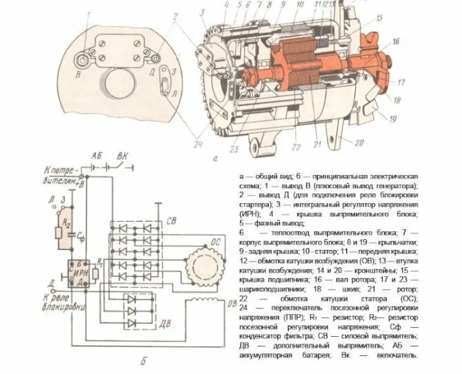 Показать схему подключения генератора на трактор мтз Генератор на мтз 82 характеристики