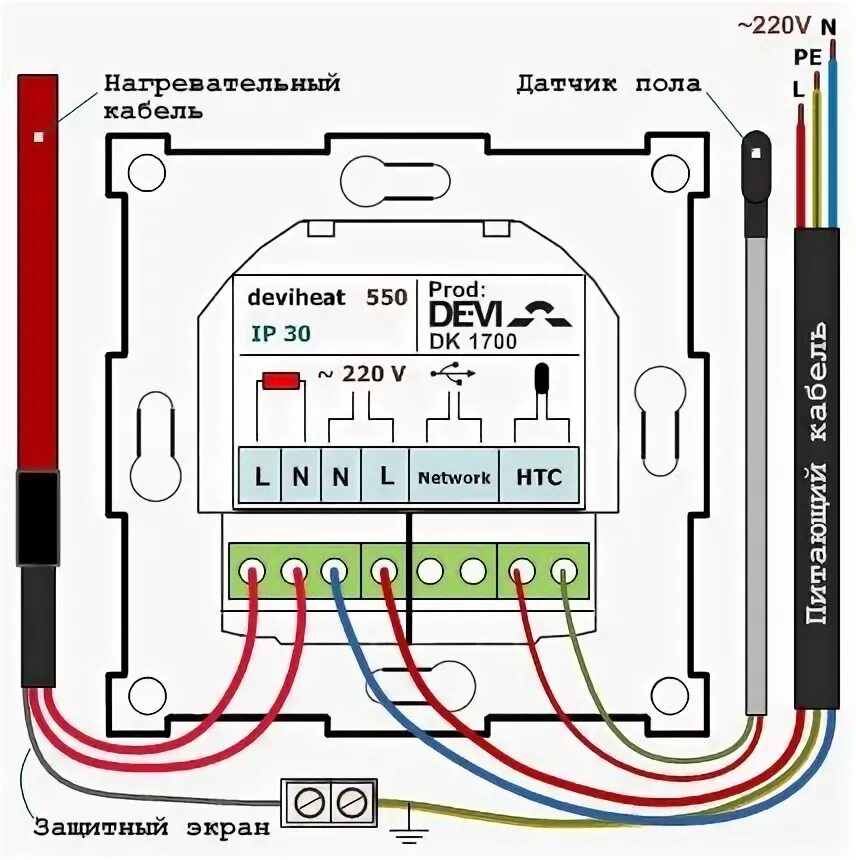 Показать схему подключения теплого пола Подключение терморегулятора к теплому полу - схема и пошаговая инструкция