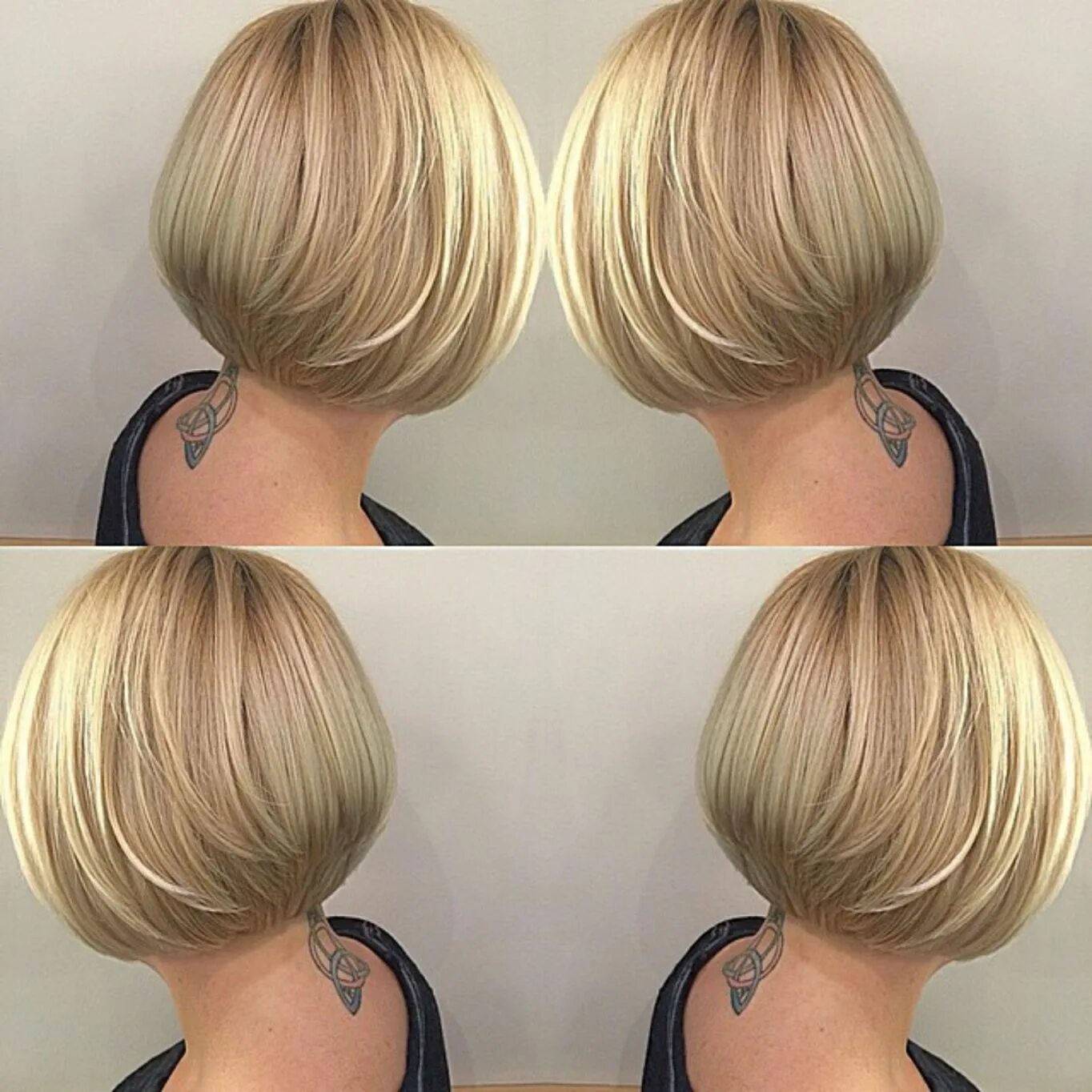 Показать стрижку боб каре Stacked Bob Haircut For Fine Hair Gaya rambut, Rambut bob pendek, Gaya rambut pe