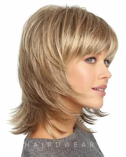 Показать стрижку каскад на средние волосы Gabor Wigs Devotion Medium layered hair, Haircuts for medium hair, Medium hair c