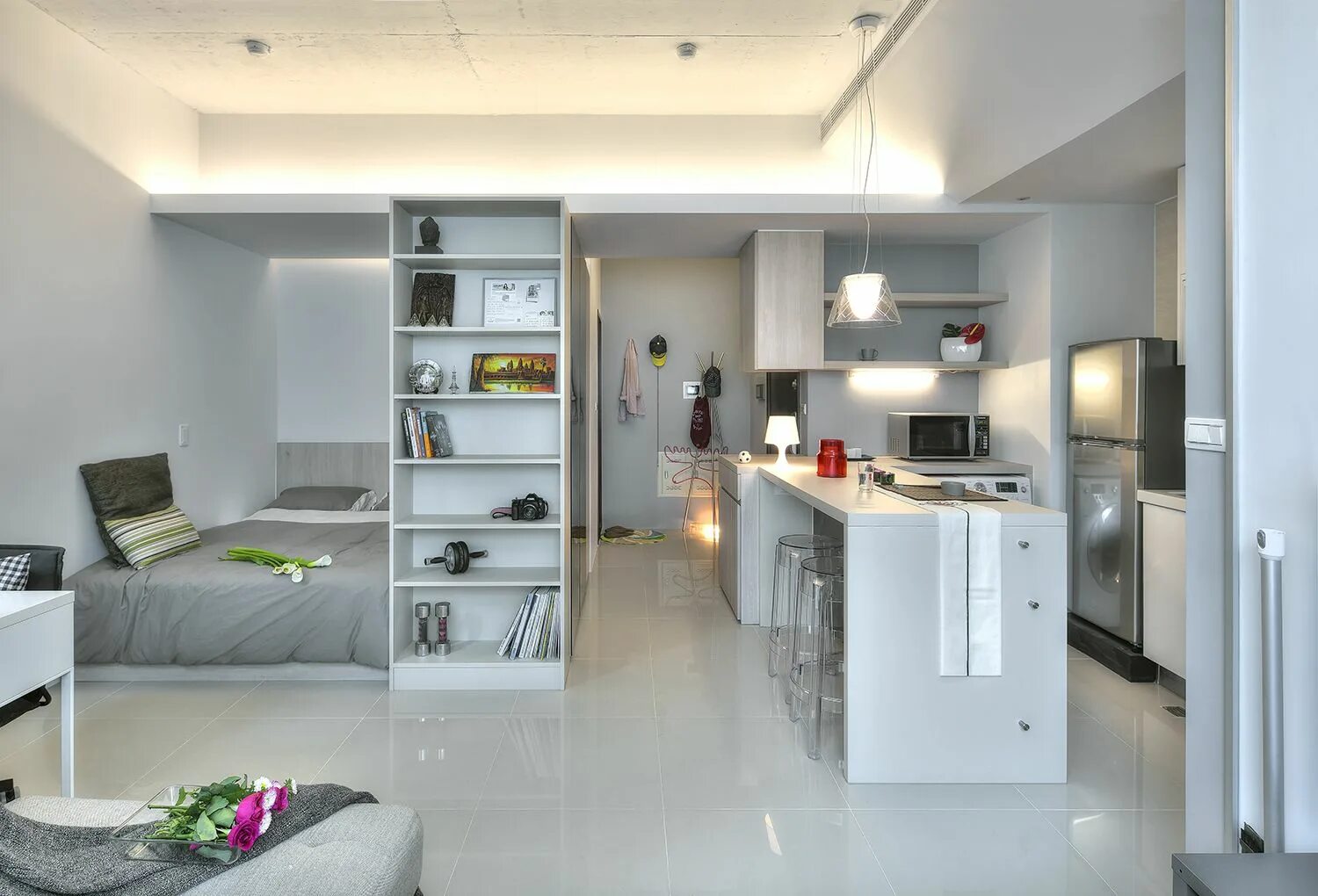 Показать студии дизайны A 32m Square Flat Wohnung einrichten, Wohnung, 1 zimmer wohnung