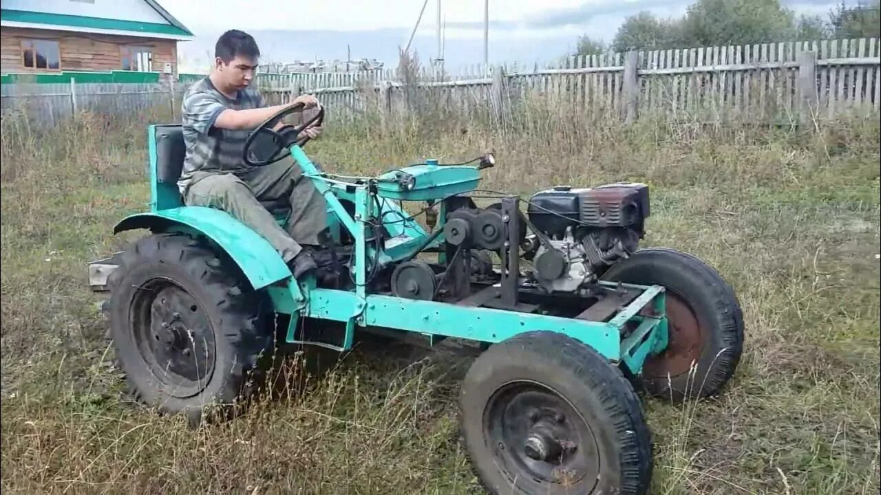 Показать видео самодельных тракторов Самодельный трактор на ременной передаче! - YouTube