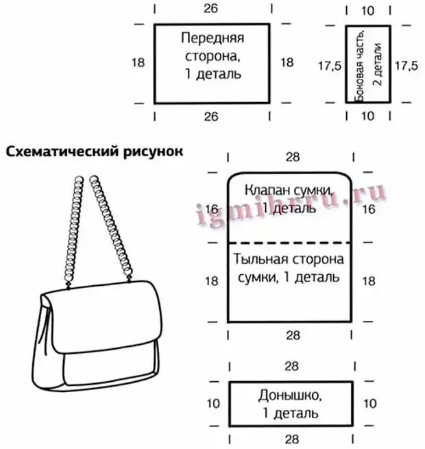 Показать выкройку хозяйственной сумки через плечо Сумочка в стиле Шанель - Искусница - Медиаплатформа МирТесен