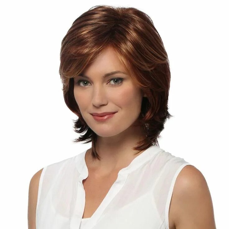 Показать женские стрижки на средние волосы Estetica Design (Natalie) - Synthetic Full Wig Short hair with layers, Layered h