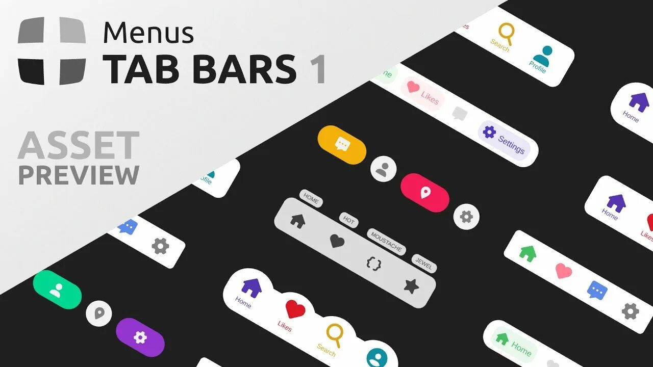 Покажи фото 7 Menus - Tab Bars 1 - Doozy UI - Asset Preview - YouTube