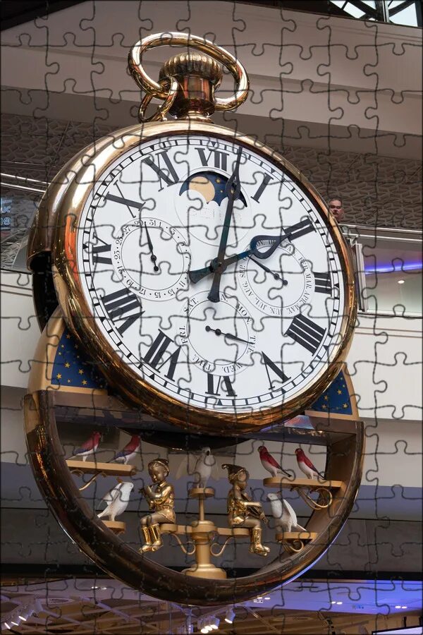 Покажи фото часов Магнитный пазл 27x18см."Часы, время, гигант" на холодильник - купить с доставкой