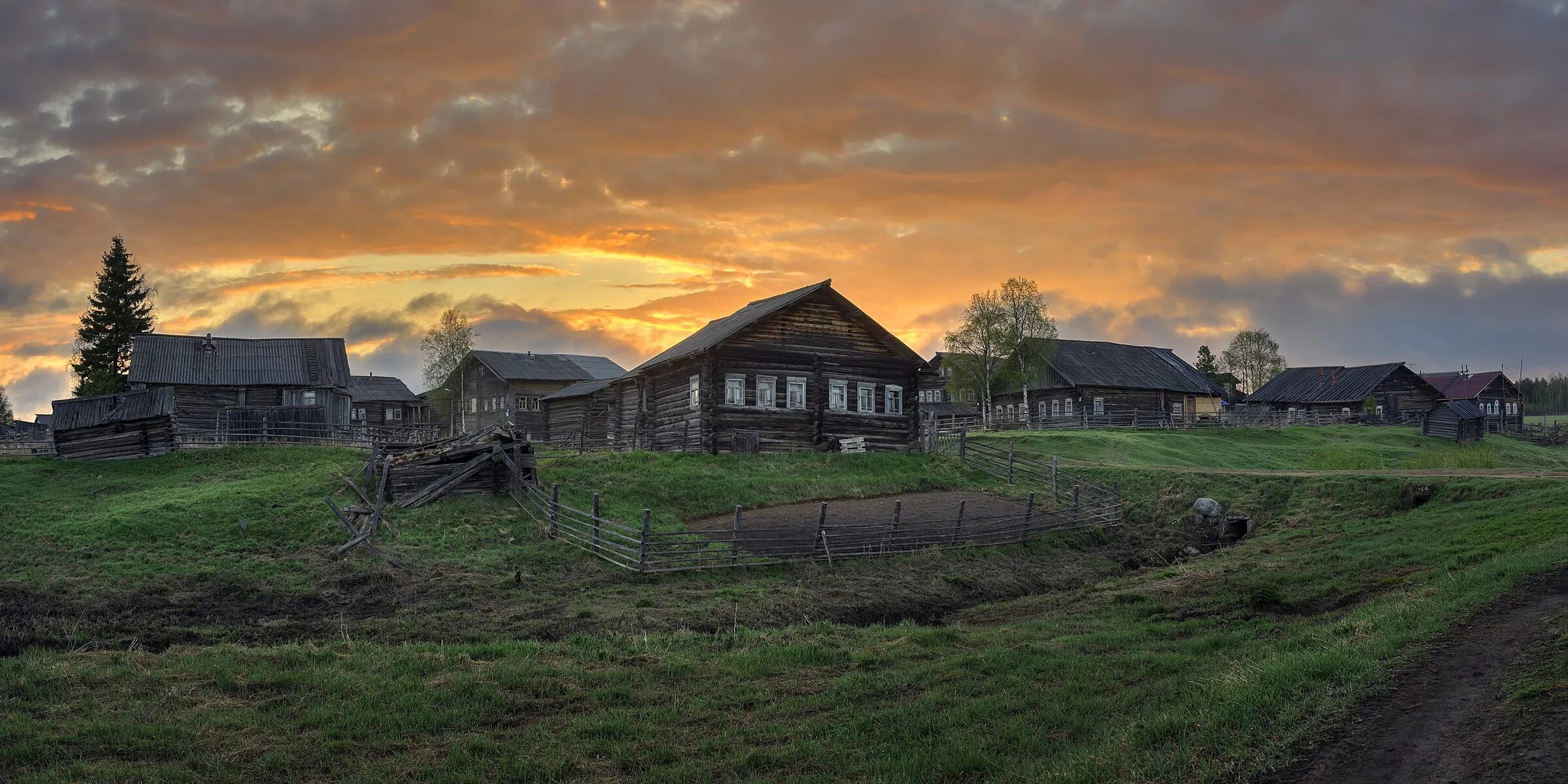 Покажи фото деревни Download wallpaper village, Arkhangelsk oblast, Kimzha, section nature in resolu