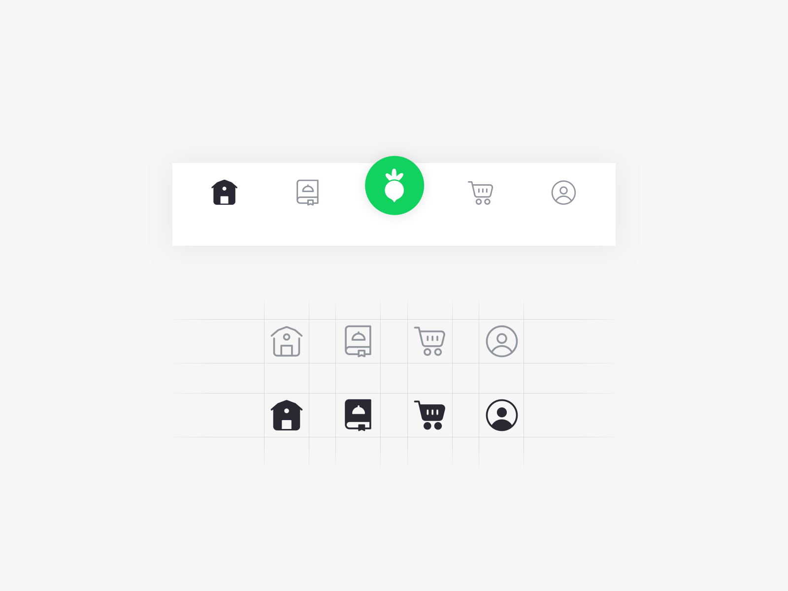 Покажи фото дизайнов Tab Bar Icon by Jiwon Bae on Dribbble