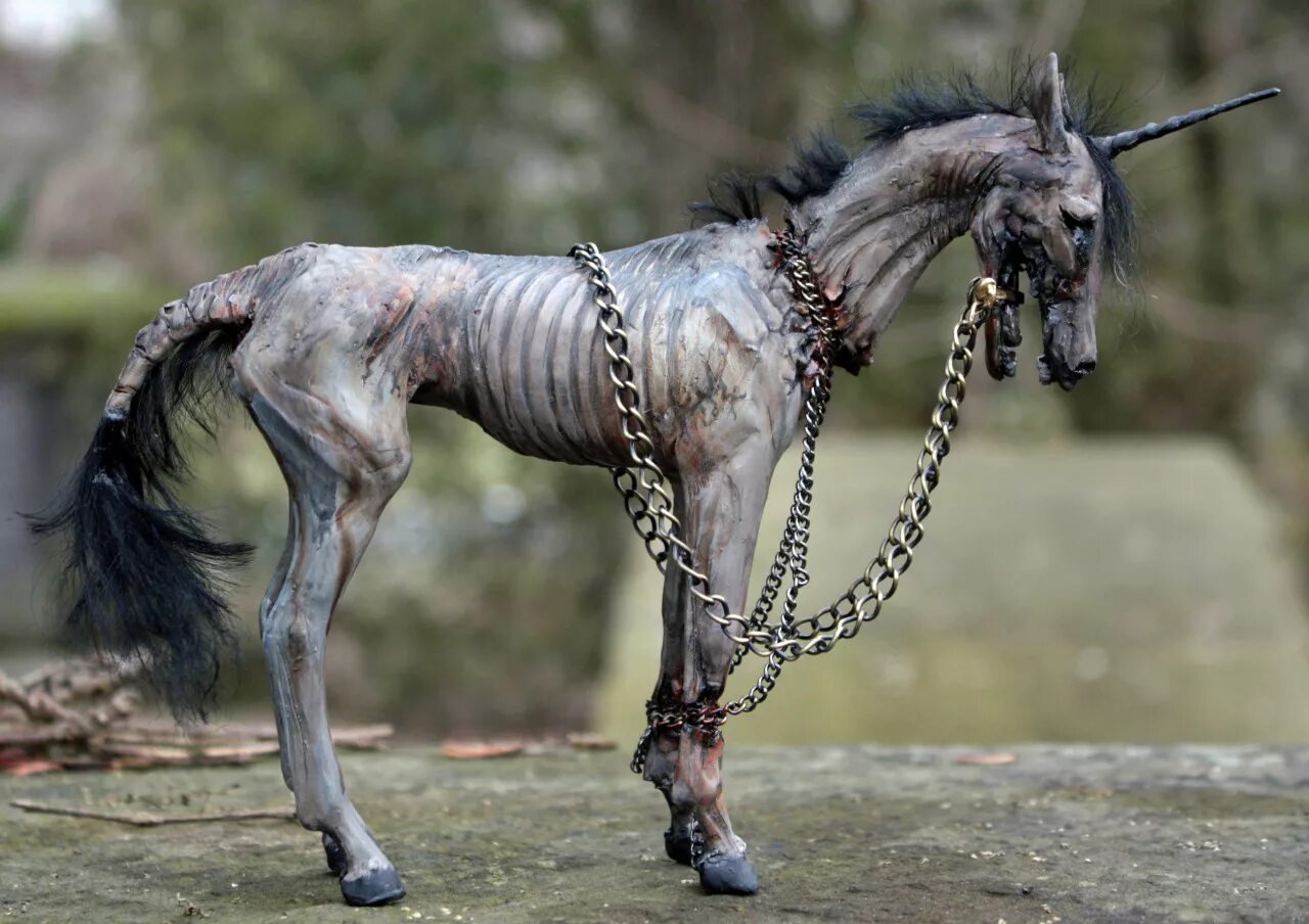 Покажи фото долговязой лошади The Four Horsemen of the Apocalypse Unicorns" - War, Death, Famine, and Pestilen