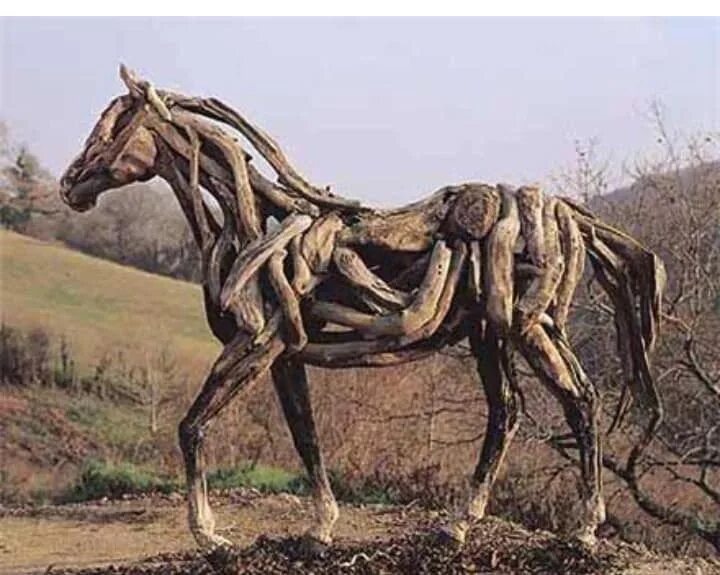 Покажи фото долговязой лошади Sanatı sevin.. Ağaç dalları ile yapılan çalışmalar. Bizde olsa diye düşünüp aklı