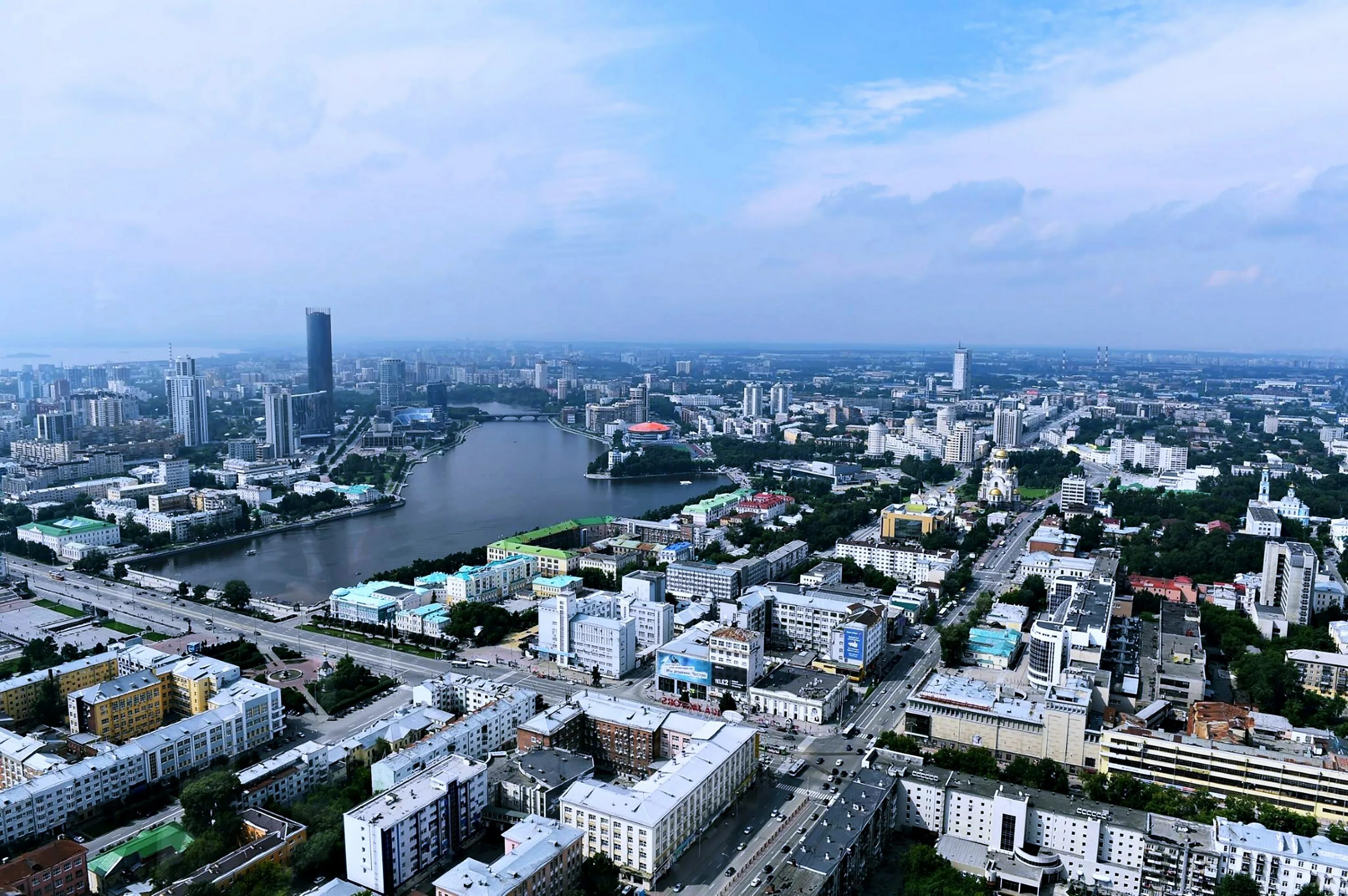 Покажи фото екатеринбурга 1920x1080 street, panorama, city, Yekaterinburg, Karl Liebknecht - Coolwallpaper