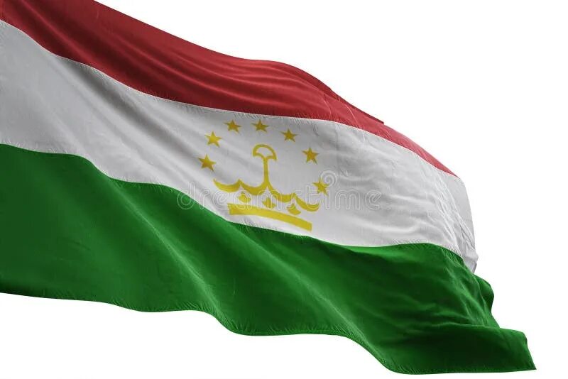 Покажи фото флага таджикистана Tajikistan National Flag Waving Isolated on White Background Realistic 3d Illust