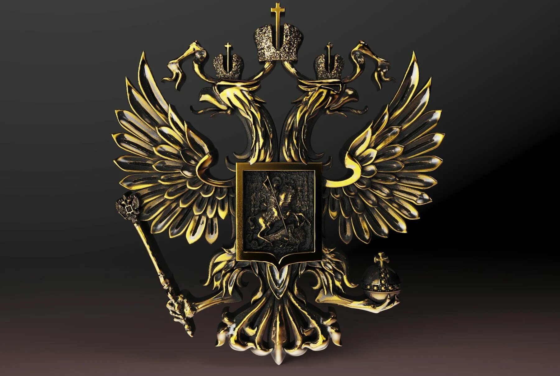 Покажи фото герба россии ArtStation - Coat of arms Russian / Eagle Resources