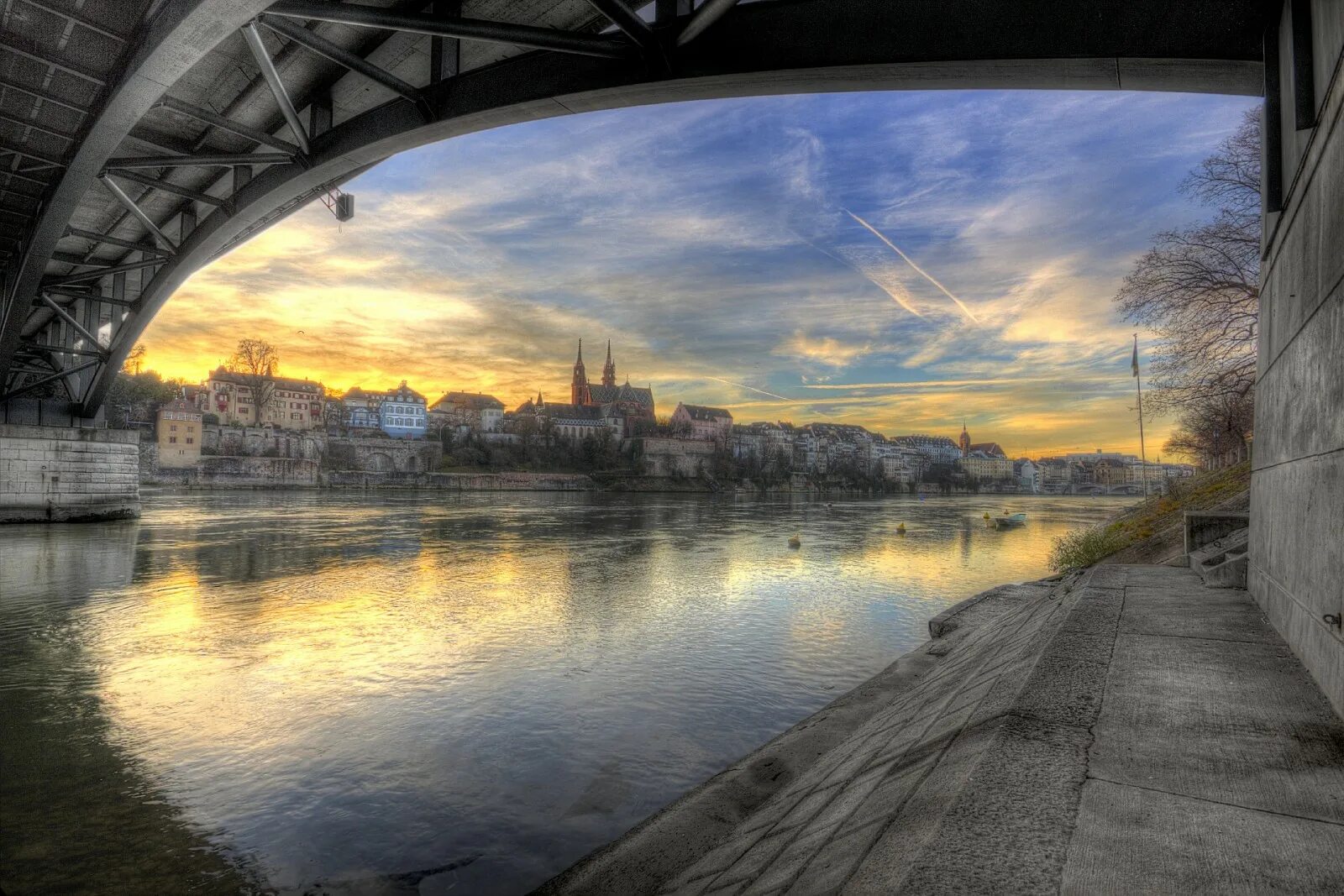 Покажи фото городских пейзажей Wallpaper : landscape, sunset, city, cityscape, water, reflection, sky, sunrise,