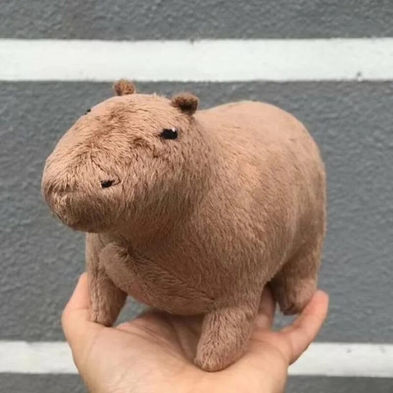 Покажи фото игрушки капибары Simulation Fluffty Capybara Stuffed Animals Plush Toy Soft Dolls Real Life Capyb