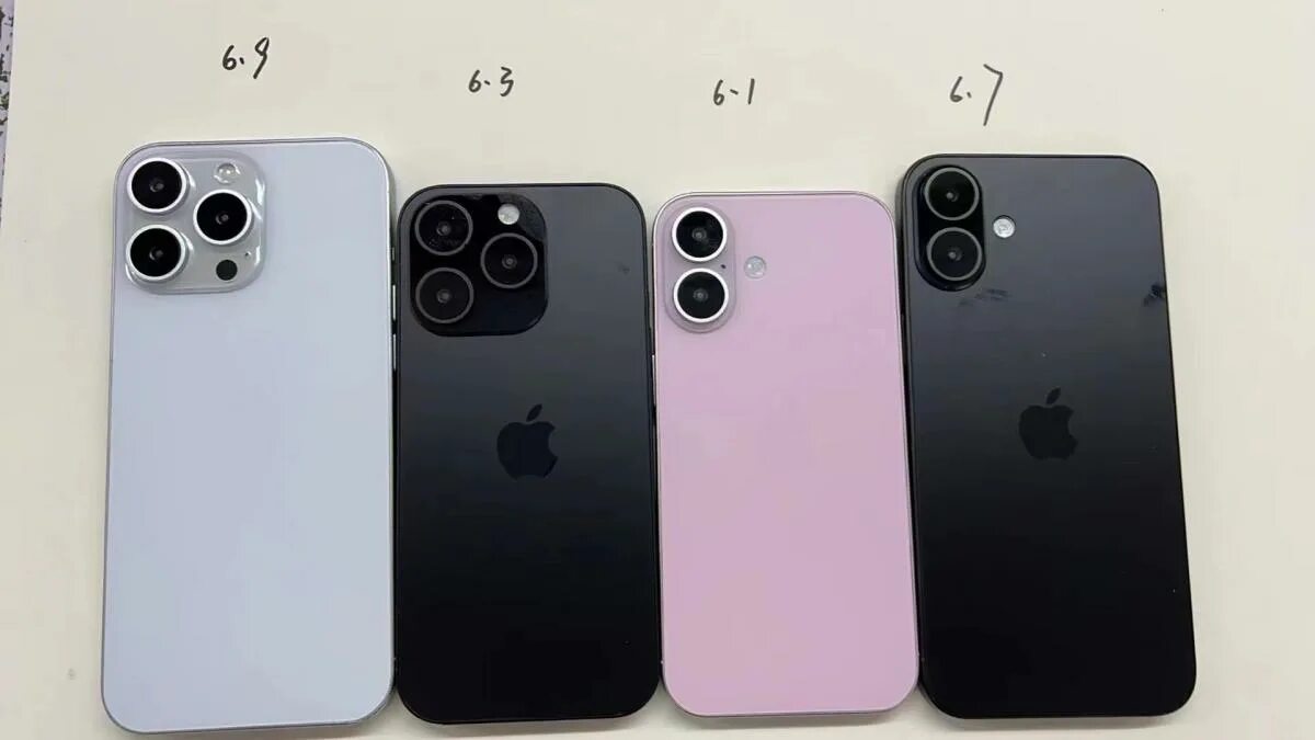 Покажи фото iphone 16 All four iPhone 16 models pictured in new leak - including bigger Pro screen siz