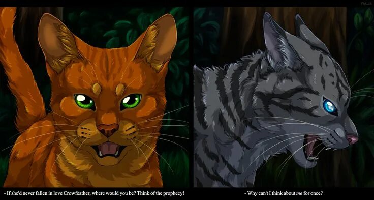 Покажи фото котов воителей Firestar and Jayfeather by Vialir on DeviantArt Warrior cats comics, Warrior cat