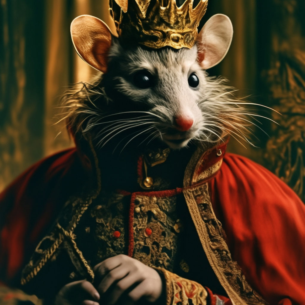 Покажи фото крысиного короля "The rat king" - image created in Shedevrum