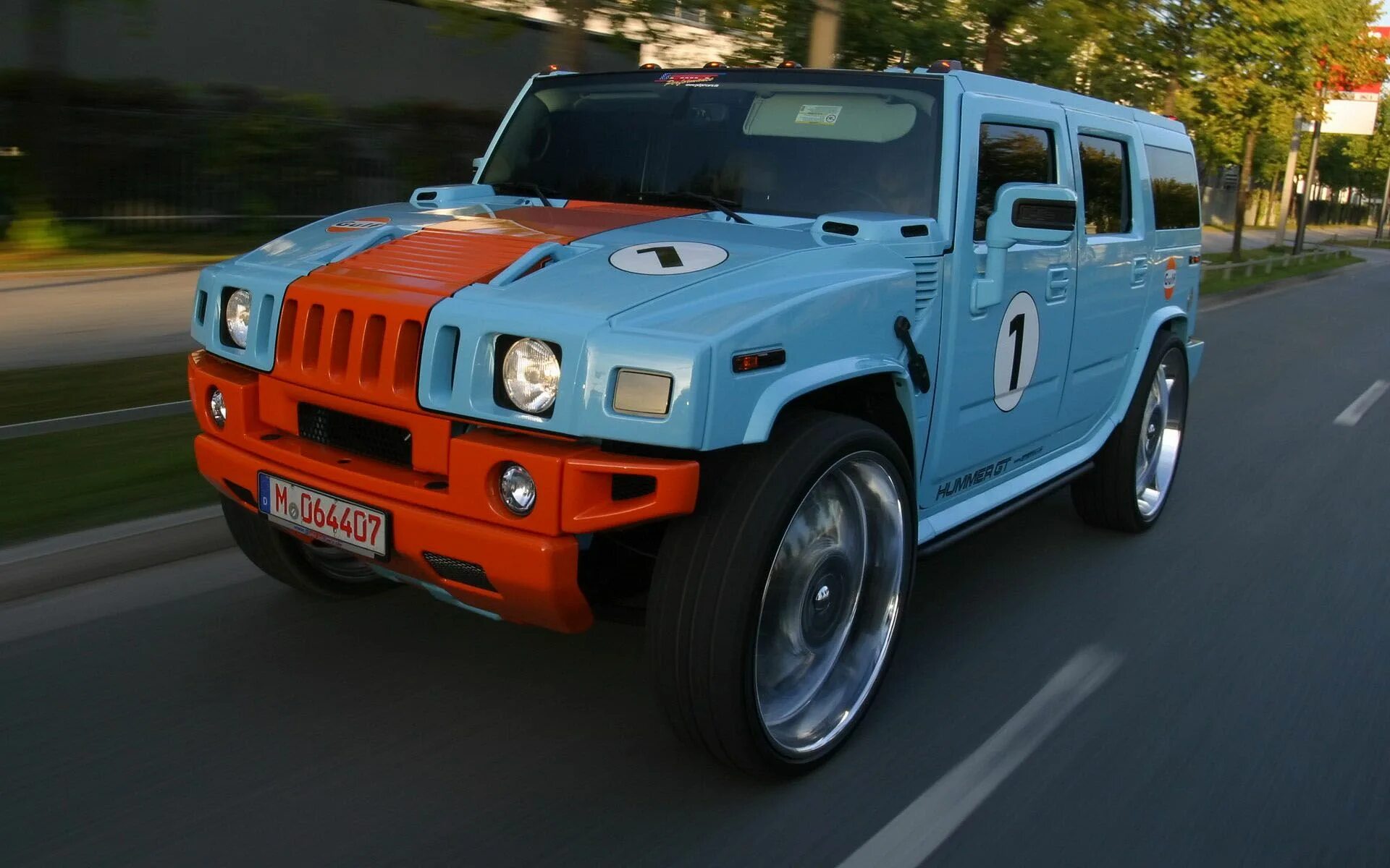 Покажи фото машин Errrr, I don't know.... Gulf racing, Hummer, Gulf racing colours