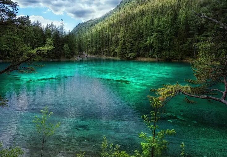 Покажи фото озера Самые красочные географические объекты Green lake austria, Lake, Green lake