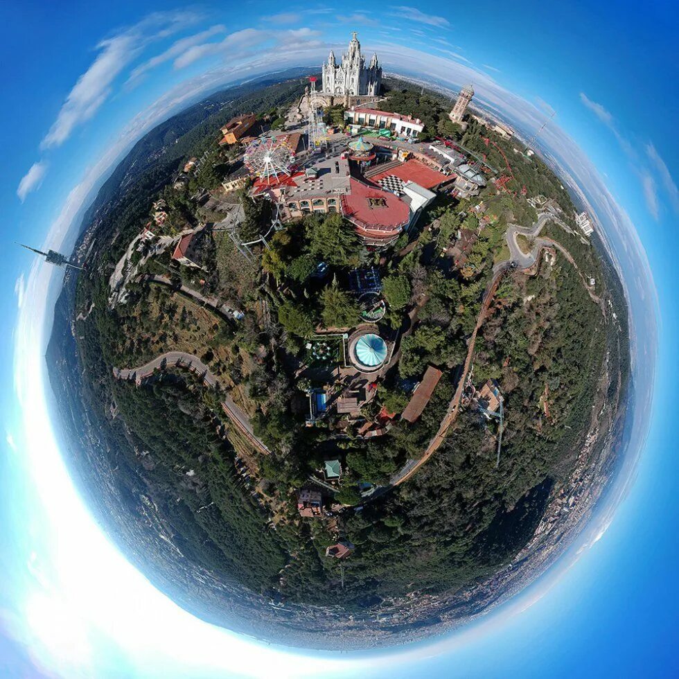 Покажи фото самой маленькой планеты Fotos: Barcelona fotografiada desde un dron a 360 ° Fotografia aerea, Parque de 