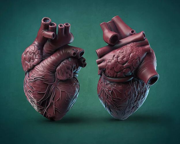 Покажи фото сердца человека Humans Heart 3D model 3D printable CGTrader