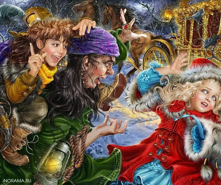 Покажи фото сказки Художник-иллюстратор Инна Кузубова Fairytale illustration, Snow queen illustrati