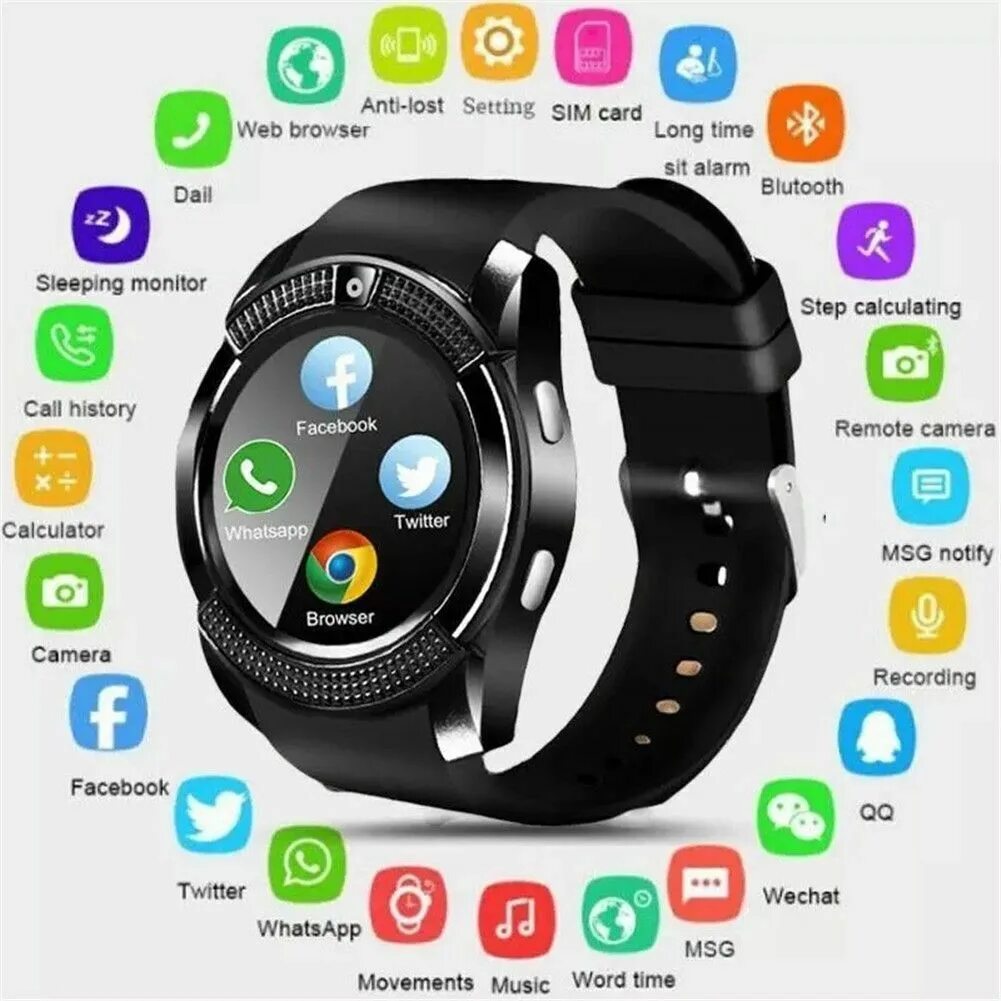 Покажи фото смарт часов Умные часы Touch Screen Smartwatch Bluetooth Smart Watch SIM Watch Phone for Sam