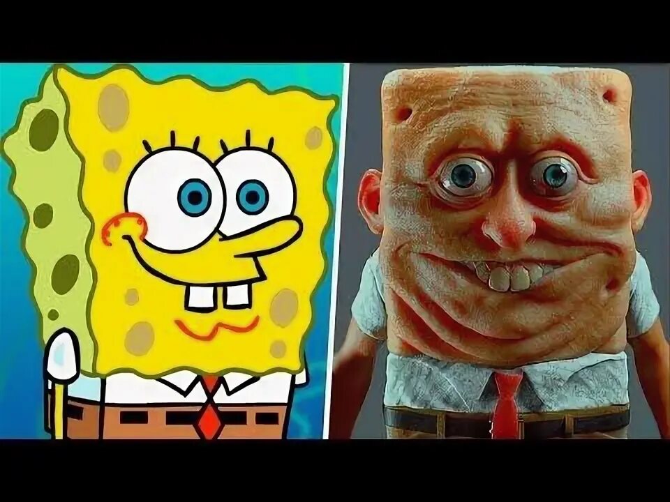 Покажи фото спанч боба Spongebob in Real Life! Main Characters Battle tops, Spongebob, Cartoon characte