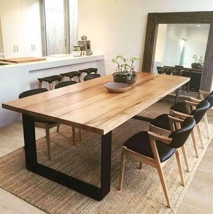 Покажи фото стола 48 Elegant Modern Dining Table Design Ideas - HOMYHOMEE Trendy dining room, Dini