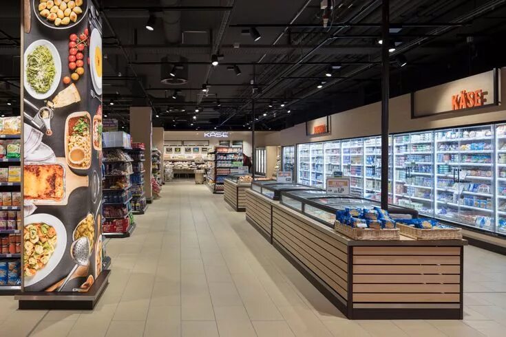 Покажи фото внутри магазина Migros - Wollerau CH - Opening March 2018 Supermarkt-design, Wollerau, Ladenbau