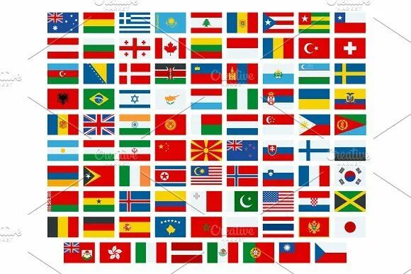 Покажи фото всех флагов мира Vector flags of the world. Flags of the participating countries in the 2018 Inte