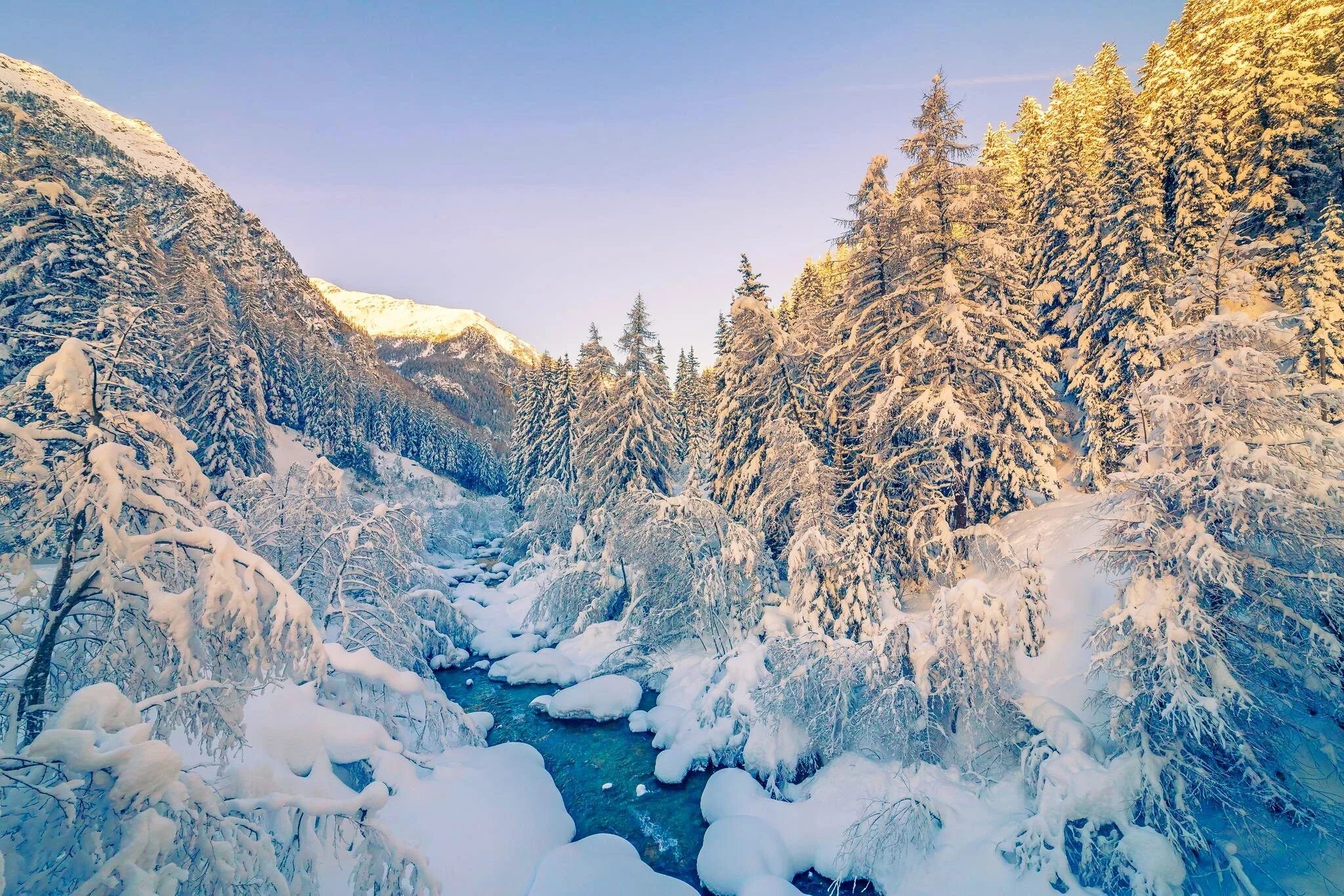 Покажи фото зимних пейзажей Wallpaper : landscape, forest, white, nature, snow, winter, sunrise, ice, river,