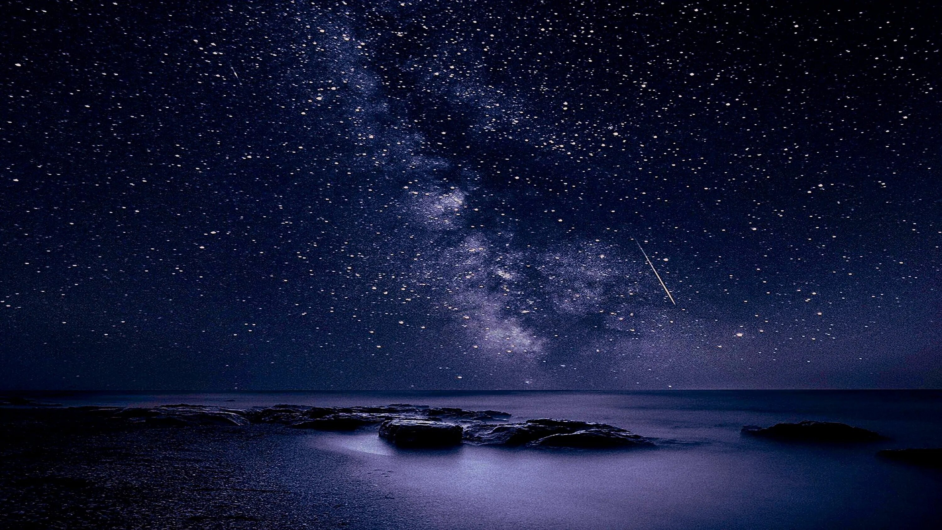 Покажи фото звездного неба Online crop HD wallpaper: purple and white galaxy digital wallpaper, sea, night,